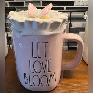 Rae Dunn LET LOVE BLOOM Mug with Butterfly Lid